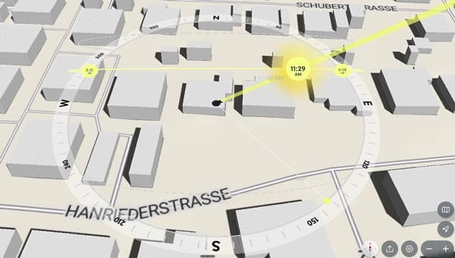 Schattenwurf am 19. August, Standbild aus der Animation